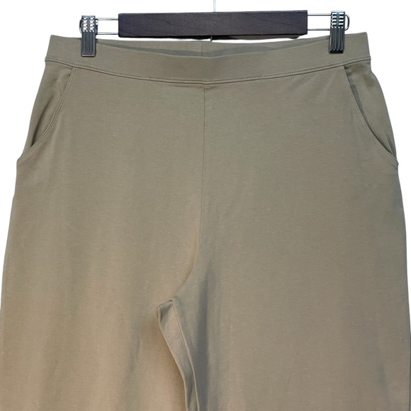 LL Bean Perfect Fit Pants Womens Medium Regular Khaki Tan Cotton Stretch 287678 - Picture 2 of 12